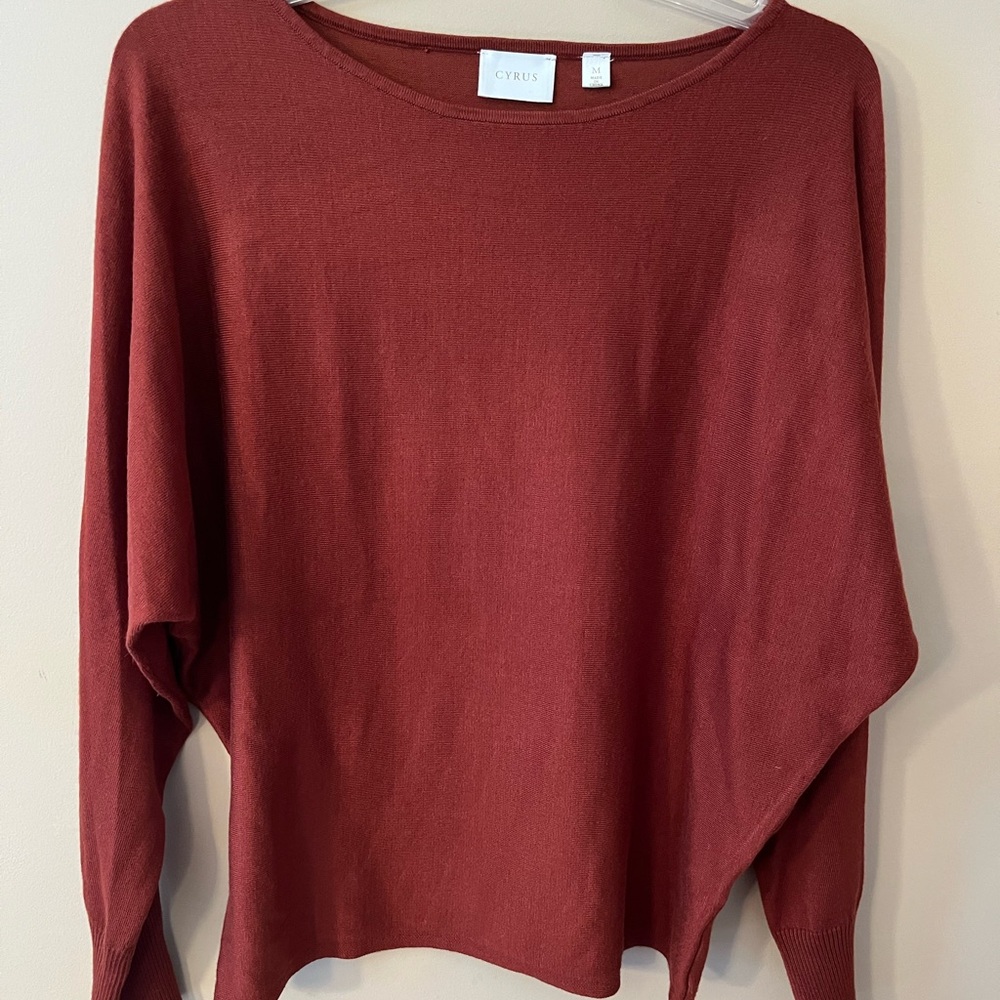 Cyrus Deep Red Knit Top